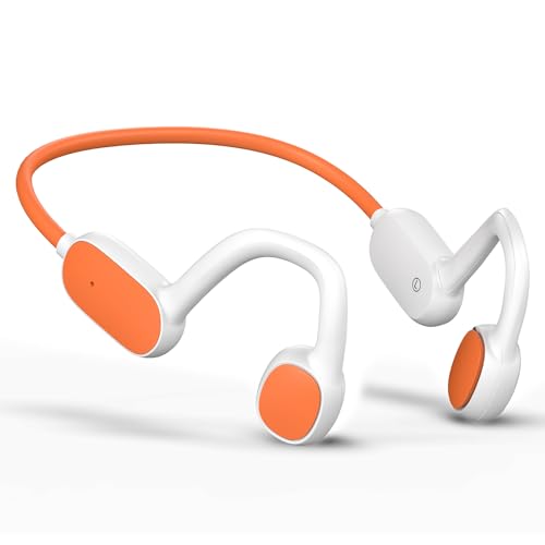 Mehomeli Kids Headphones, Bluetooth 5.2 Air Conduction Open Ear Headphones | 85dB Volume Limiting, Stereo Sound with Mic, IPX5 Waterproof, 20H Playtime, Perfect for School and Outdoor Activities-White - color: White