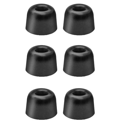 Klowcok Foam Replacement Earbud Tips for TV Ears Digital Headset, Medium | In-ear Headphones Tips, Comfort Fit, 3 Pairs, Black - size: Medium
