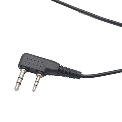 2pcs Headset Earpiece Ear Clip G Shape Radio Security 2 Pin Black Walkie Talkie for Two Way Radio