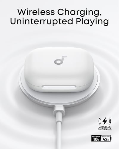 Soundcore AeroFit 2 by Anker Open Ear Earbuds, Open Ear Headphones, Earbuds | Real-Time Translation, 4 Adjustable Positions, 42H Playtime, Rich Bass, Hi-Res, IP55, AI Clear Calls, Wireless Charging - color: White, style: Standard