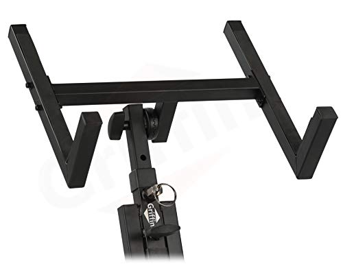 GRIFFIN Guitar Amplifier Stand (Stage-MountPRO Series) – Combo PA Speaker Karaoke Monitor Holder – Low Profile Audio Amp Tilt Back Adjustment – Speaker Cabinet Studio Equipment Platform Riser