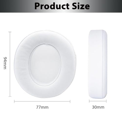 Adhiper Studio 3 Replacement Earpads Ear Cushions Pads Muffs Compatible with Studio 2 Studio 3 B0500 B0501 Wired Wireless Over-Ear Headphones (White) | Soft Protein Leather & Memory Foam Earpad Replacement, Ear Cushions Fit Studio3 & Studio2, Replace Peel