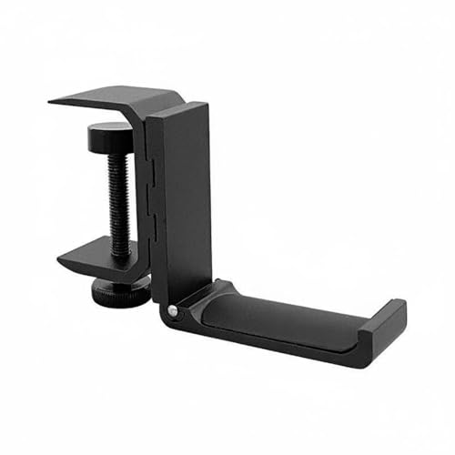 Headphone Holder with Adjustable Clamp Mount Desk Organizer Stand Foldable Hanger Anti-Slip Cushioned Pads Aviation Aluminum Construction Suitable for Office Home Use