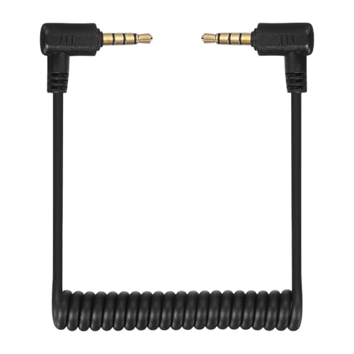 3.5mm TRS to TRS Patch Cable Cord Wire Video Mic Camera PC Black - color: Black