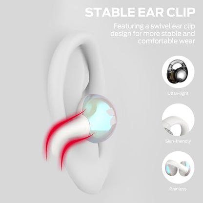 Monster Open Ear AC600 Headphones, Bluetooth 5.4 Wireless Earbuds with HiFi Stereo,Clip-On Earbuds with ENC Clear Call, 21H Playtime, Touch Control, IPX6 Waterproof Wireless Headphones for Workout