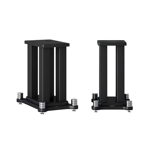 Universal Wooden Speaker Stands Pair, Heavy Duty Floor Standing Speaker Mount, Bookshelf & Studio Monitor Stands for Home Theater Surround Audio System (15.7in) - size: 15.7 in
