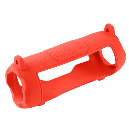 Silicone Cover Compatible with JBL Flip 7 Waterproof Portable Speaker with Shoulder Strap (Red) - color: Red