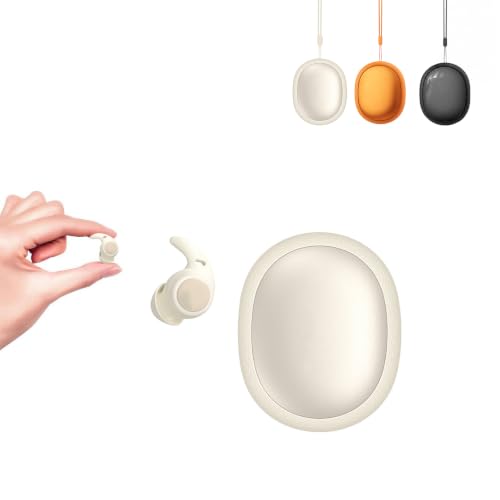 NE76 Sleep Earbuds Adaptive Noise Cancelling Earbuds Bluetooth 6.0 Wireless Headphones 40H & 165 Languages, Mini Invisible Earplugs for Side Sleepers Small Earphones for Sleeping, Travel, Work- Beige - color: Beige