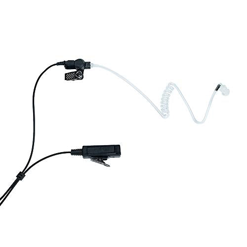 Tube Earpiece Compatible with Motorola Talkabout T260 T600 | 1-pin 2.5mm, acoustic tube, big PTT mic; Compatible with Motorola T100 T280 T460 T800 MR350R MH230R MS350R
