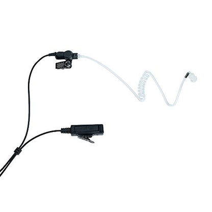 Tube Earpiece Compatible with Motorola Talkabout T260 T600 | 1-pin 2.5mm, acoustic tube, big PTT mic; Compatible with Motorola T100 T280 T460 T800 MR350R MH230R MS350R