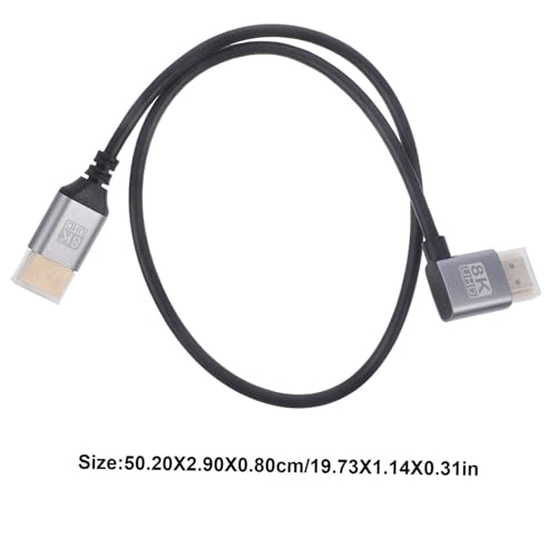 Right Angle Display Cable Male to Male Monitor Connector Flexible Video Wire for Tvs Computers and High-Speed Data Transfer
