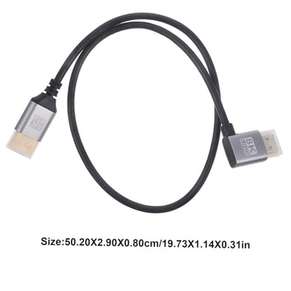 Right Angle Display Cable Male to Male Monitor Connector Flexible Video Wire for Tvs Computers and High-Speed Data Transfer