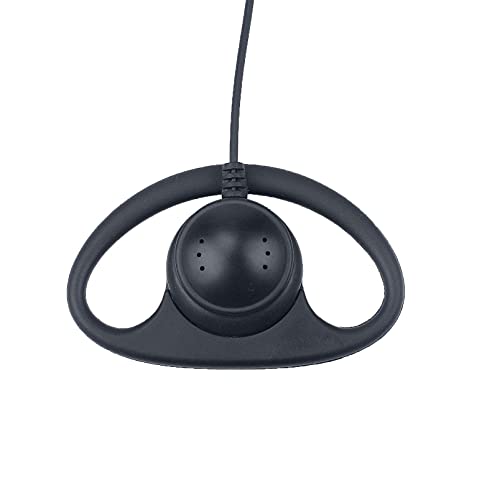 Earpiece Surveillance Kit Compatible with BaoFeng, BTECH, Kenwood Walkie Talkie with PTT Mic Headset Accessories (D-Shaped) - style: D-shaped