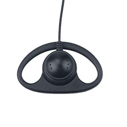 PR400 Earpiece Compatible with Motorola Radio CLS1410 CLS1110 CP200 GP300 GP2000 Walkie Talkie with PTT Mic 2 Pin Headset Single-Wire Surveillance Kit (D-Shaped) - style: D-shaped