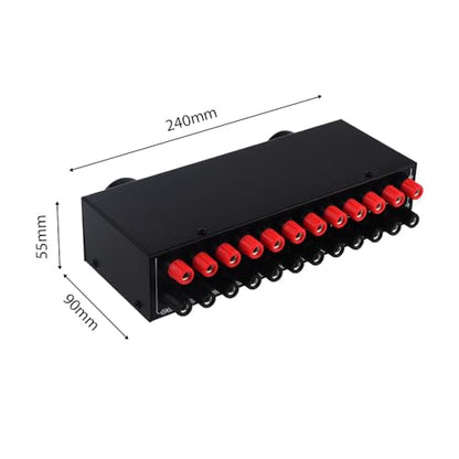 Amplifier Speaker Selector Switch Switcher 4 Input 2 Output or 2 in 4 Out Power Amplifier Speaker Selector Switcher 300W Per Channel Speaker Switch Dispenser