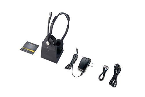 Jabra Avaya Compatible Engage Wireless Headset Bundle with EHS Adapter - Bluetooth Phones, PC/MAC, USB, Select Avaya Desk Phones, Compatible Vantage Series - K155, K165 (Duo, Engage 75)