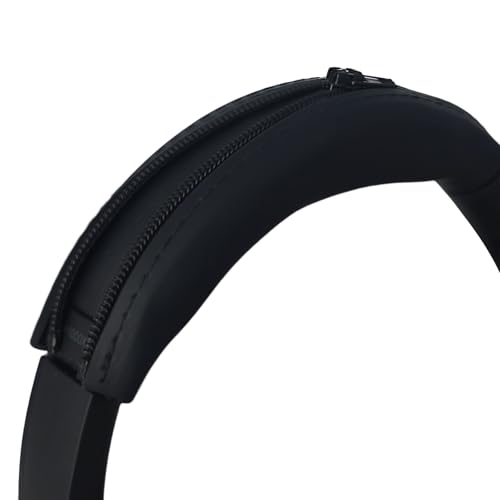 Sweat Silicone Headband Cover for Sony WH-1000XM4, WH-CH720N, WH-XB910N, ULT WEAR Headphones，Enhanced Comfort | Washable Zipped Headband Cover WH-1000XM4 (Black) - color: Black