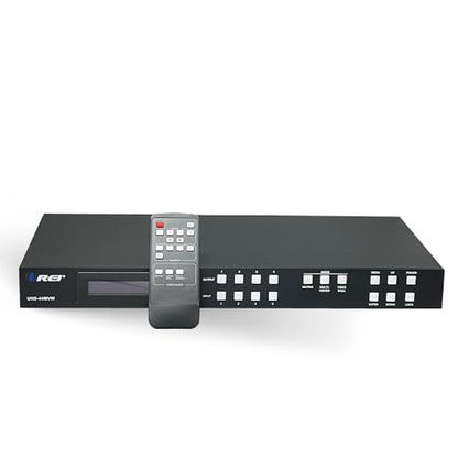 OREI 4K 4x4 HDMI Matrix Video Wall Controller Processor Multiviewer Display Upto 4K 60hz 2x1, 1x2, 1x3, 1x4 Supports 180 Degree Rotate RS-232 Audio Extraction (UHD-44MVW) - style: 4x4 Multiview/Video Wall
