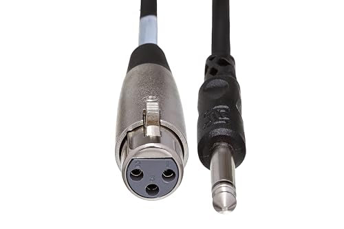 Hosa PXF-115 Unbalanced Interconnect, XLR3F to 1/4 Inch TS, 15 Feet - size: 15 feet