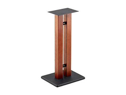 Monolith Speaker Stands - 50lbs Capacity, Adjustable Spikes, Sturdy Construction, Ideal for Home Theater Speakers, 24 Inch, Cherry