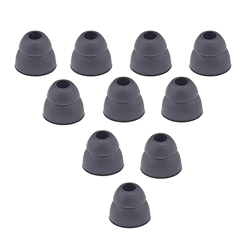 10pcs Double Flange Earbuds Replacement Tips Eargels Silicone Ear Tips Compatible with Beat by dr dre Powerbeats 2 Powerbeats 3 Wireless Stereo Earphones