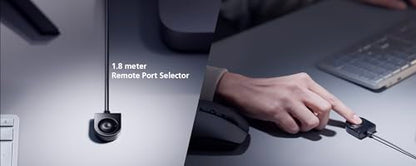 ATEN CS22HF 2-Port USB FHD HDMI KVM Switch Full HD 1080p, 2 Computers 1 Monitor, USB Peripherals, Easy Hook Design, Push-Button Remote, Plug-and-Play, Multi-Platform (Windows/Mac/Linux) - size: HDMI - 60Hz, style: US Version