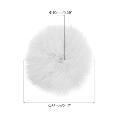 MECCANIXITY Furry Microphone Windscreen 10mm x 55mm Mic Cover Windshield for Indoor Outdoor Microphone White 5 Pack - color: White