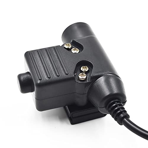 U94 PTT Cable Plug Headset Adapter Tactical Push to Talk Connector 7.0mm | Compatible with Baofeng Radio BF-F8HP BF-F9 UV-82 UV-82HP UV-82C UV-5R UV-5R+ UV-5R Mini UV-5RA UV-5RB UV-5RC UV-5RD UV-5RE