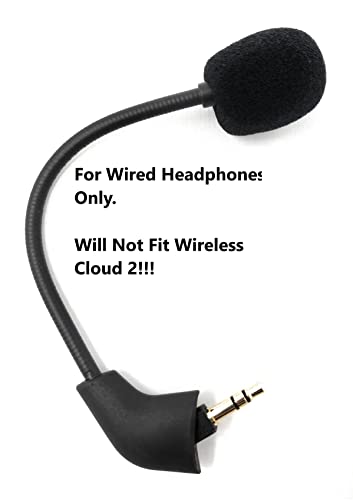 TNE 2-Pack Replacement Boom Mics for Kingston HyperX Cloud 2 II Gaming Headsets - Wired, Cloud Pro, CloudX, PS4, Xbox One, Nintendo Switch, PC - style: Slanted