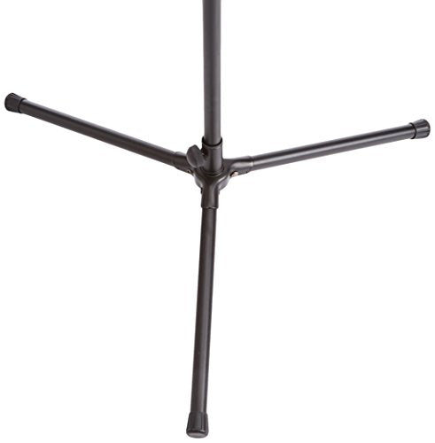 Amazon Basics Sturdy Portable Microphone Boom Arm Stand, Height Adjustable with Cable Management, Foldable Tripod Base, Up to 85.75", Black