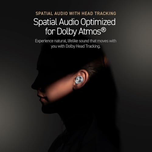 Technics Reference Class Hi-Fi Wireless Ear Buds, Dolby Atmos with Head Tracking, Adaptive Noise Cancelling, 3 Device Multipoint, 10-Hr Battery, Wireless Charging, Improved Fit, EAH-AZ100-S(Silver) | Head Tracking, Adaptive Noise-canceling, 3 Device Multi