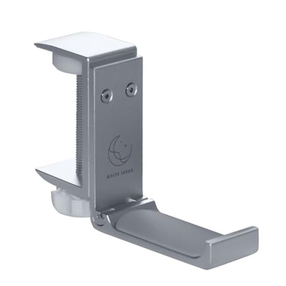 Under Desk Headphone Hanger, Foldable Aluminum Headset Hook for Clean Desk Setup, Space Saving Clamp Mount for Gaming & Home Office
