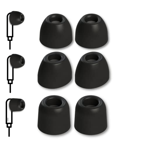 Comply SmartCore Memory Foam Replacement IEM Ear Tips, Black Medium - size: Medium, style: Variety Pack