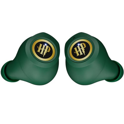 iJoy Harry Potter Slytherin Wireless Bluetooth Earbuds with Charging Case, Built-in Mic, 30 Hr Playtime, Officially Licensed | Harry Potter Gifts for Women, Men, Teens, Kids & All Fans of Slytherin - color: Slytherin