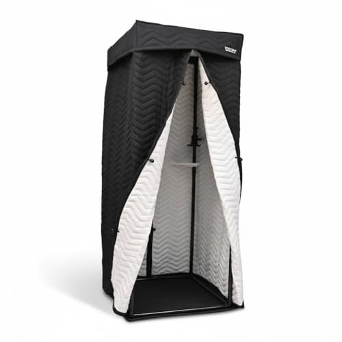Portable Recording Booth for Home Studio, Vocal Booth for Voiceover | 670+ GSM sound blanket, polyester & non-woven layers, virgin fiberfill, echo reduction for podcast, voice acting & singing