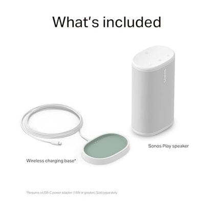 Sonos Play Portable Bluetooth Speaker - White - color: White, size: Pack of 1