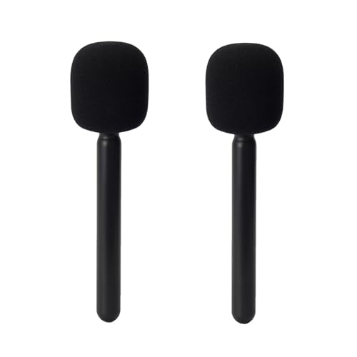 Mic Holder for DJI Mic 1/2, Interview Microphone Handle for Rode Wireless GO I/II/ME/Pro, Wireless Lavalier Microphone Handheld Adapter Mount with Foam Cover for Hollyland Lark M1