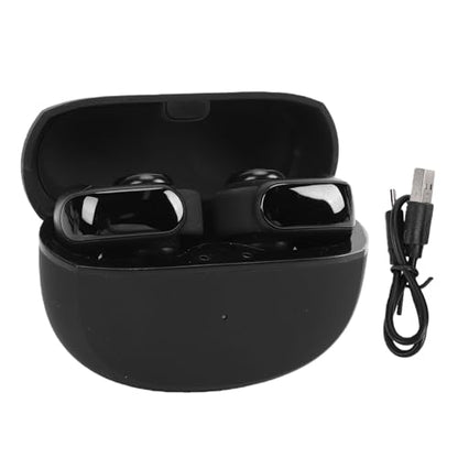 Cryfokt Bluetooth 5.3 Earbuds, Secure Fit Wireless Sports Earbuds IPX5 with Charging Case for Running Sports Meetings (Black) - color: Black