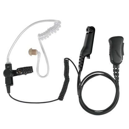 Sheepdog Microphones Acoustic Tube Earpiece with Microphone, Compatible with Motorola N70, N50, N30, R7, ION and MXP600, Black Cable (SPM-1300-M20), Premium Headset