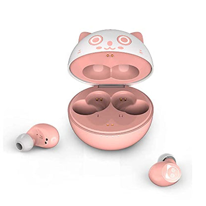 Cute Pink cat Wireless Earphones, Waterproof, Noise Cancelling in-Ear erbuds, TWS Stereo Headphones, Built in mic Headset Premium Sound with deep bass, JE-05B_K71 - color: JE-05B_K71