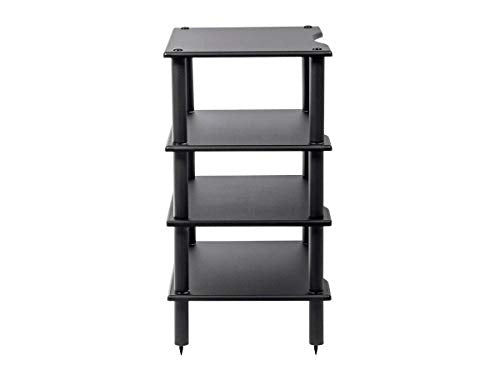 Monolith 4 Tier Shelf Audio Stand - Open Air Storage, Modular Design, Sturdy, Compatible with Bose, Polk, Sony, Yamaha, Pioneer and Others, Black - color: Black, size: Regular