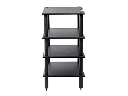 Monolith 4 Tier Shelf Audio Stand - Open Air Storage, Modular Design, Sturdy, Compatible with Bose, Polk, Sony, Yamaha, Pioneer and Others, Black - color: Black, size: Regular