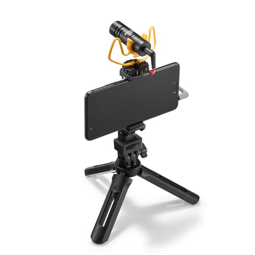 ZENIKO VM01 Lightweight Shotgun Mic for DSLR & Mobile Phone Vlog Recording | 37g Metal Cardioid Mic,Plug‑and‑Play,Shock Mount & Furry Windscreen,Anti‑Interference for Outdoor Vlog,Interview,Short‑Video.