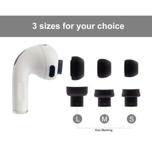 Klowcok Replacement Ear Tips for AirPods Pro 3 Earbuds, Assorted-S/M/L
