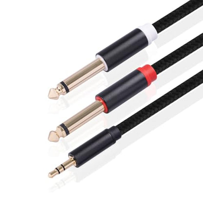 LABRIMP 3.5mm to Dual 1/4 Inch Stereo Audio Cable for Live Sound