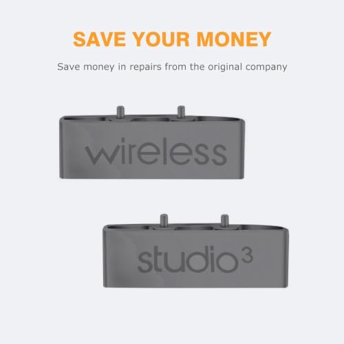 Studio 3 Hinge as Same as The OEM Replacement Parts Accessories Durable Repair Kit Compatible with Beats by Dre Studio3 (A1914), Studio 2 Wired/Wireless, Studio Pro (A2924) Headphones (Gray) - color: Gray