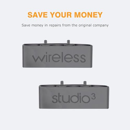 Studio 3 Hinge as Same as The OEM Replacement Parts Accessories Durable Repair Kit Compatible with Beats by Dre Studio3 (A1914), Studio 2 Wired/Wireless, Studio Pro (A2924) Headphones (Gray) - color: Gray
