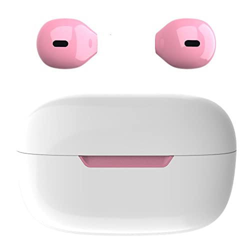 Invisible Mini Wireless Bluetooth Earbuds, Small Semi in-Ear Earbuds for Work & Daily Use, Touch Control, Lightweight for Music & Audiobooks - color: Pink