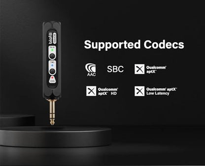6dot35 Bluetooth Receiver with 1/4" TRS 6.35mm Output for Mixers | For PA/DJ/Amps, aptX HD & Low Latency, AAC/SBC, TWS Stereo Requires 2 Units, 10+ Hour Rechargeable Battery
