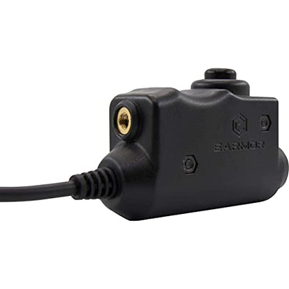 EARMOR M51 PTT Adapter for Baofeng Kenwood 2-Pin Radio, Headsets | Fits all EARMOR M32 headsets; Wouxun, Retevis, Quansheng, TYT two-way radios; push-to-talk walkie talkie adapter - style: M51